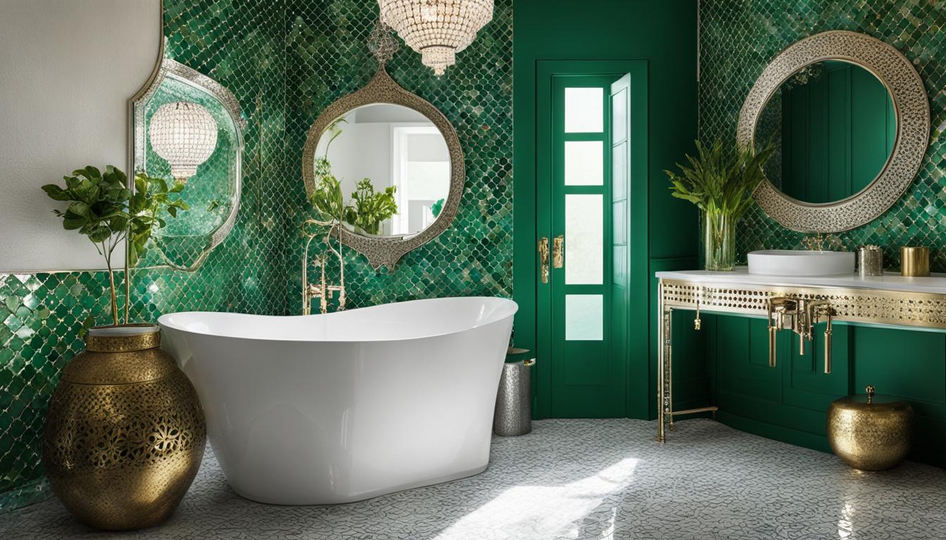 Moroccan-Inspired Bathroom with Zellige Tiles